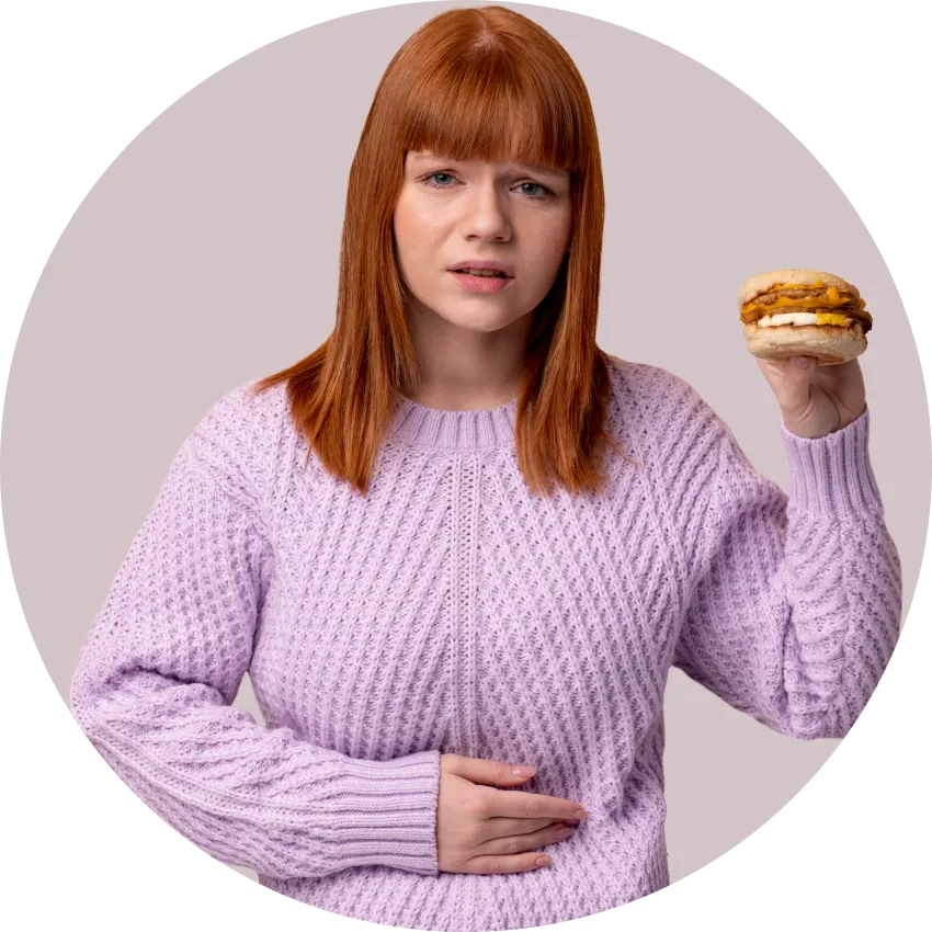 Ból brzucha - z przejedzenia