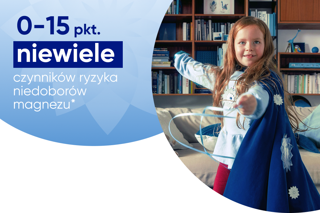 0-15 pkt. niewiele czynników ryzyka niedoborów magnezu